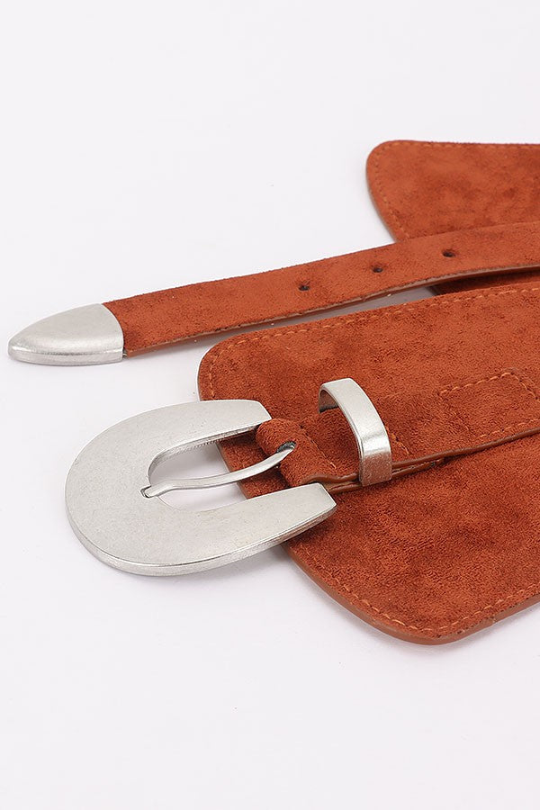 Suede Buckle Waist Belt