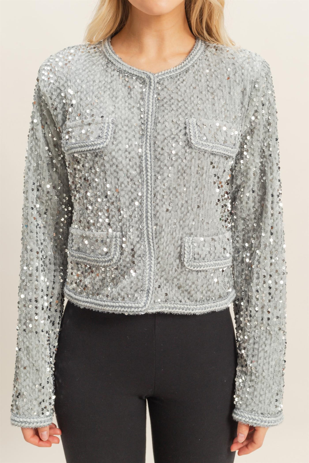 Sequined Detail Jacket