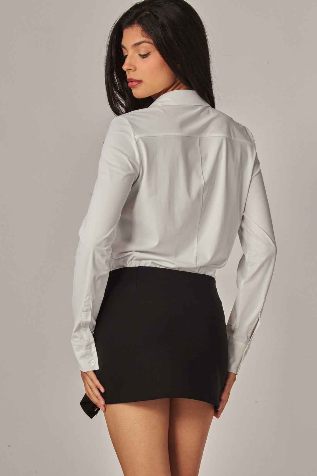 Empower Stretch Long Sleeve Button-up Bodysuit