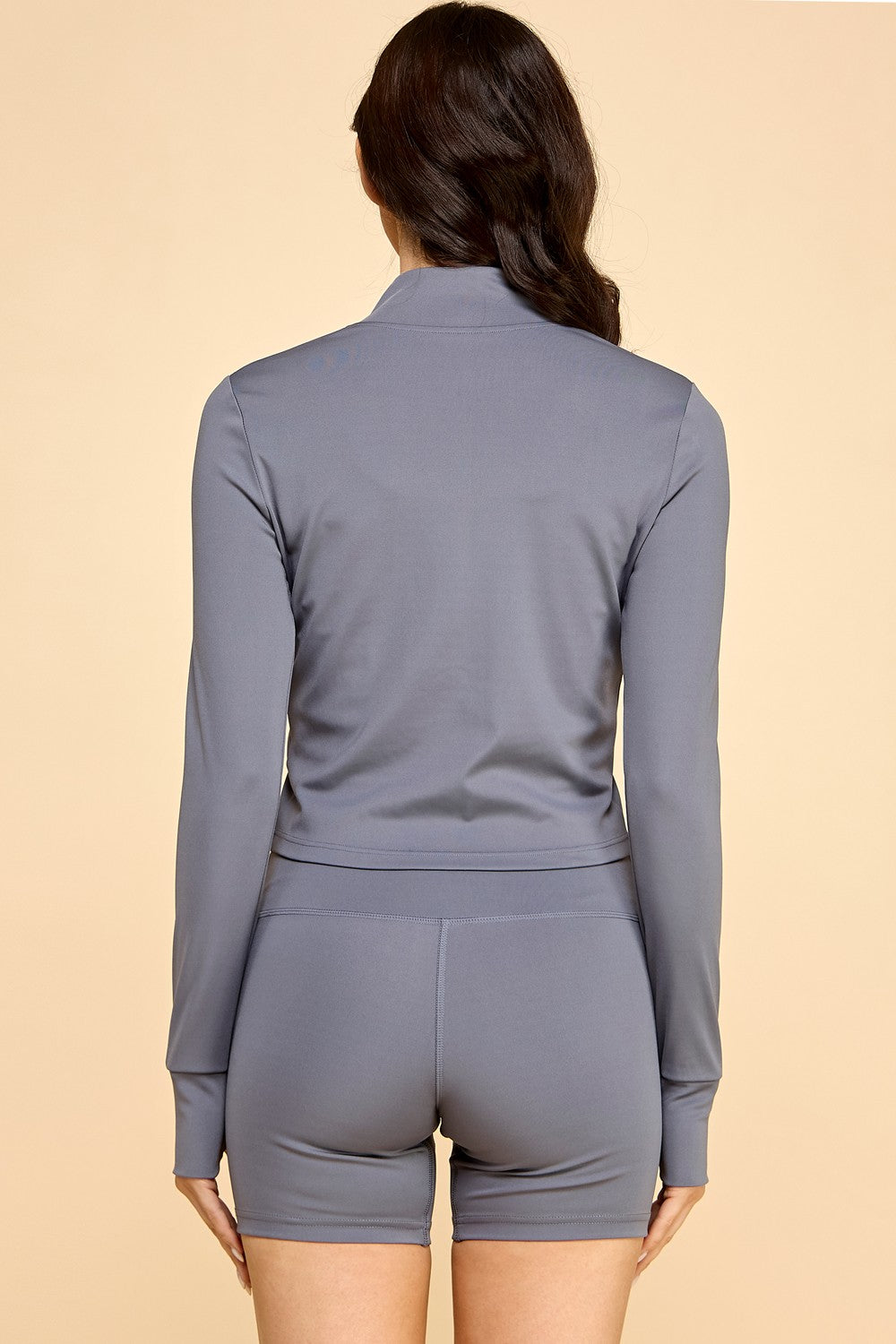 Solid Yoga Jacket 2-piece Set