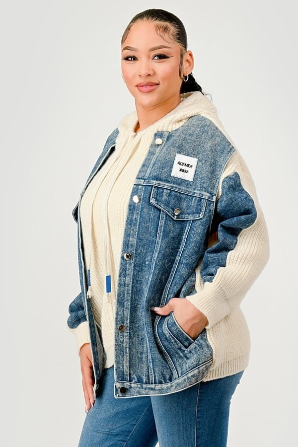 Sweater Denim Jacket