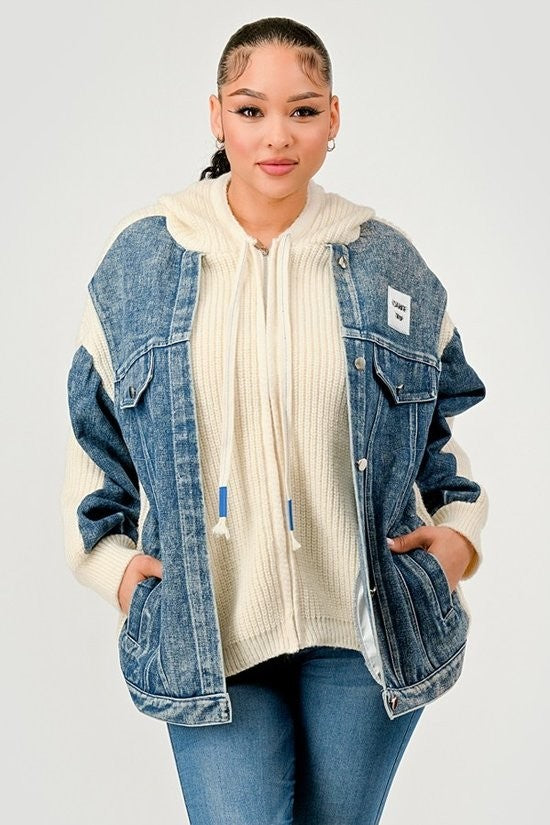 Sweater Denim Jacket