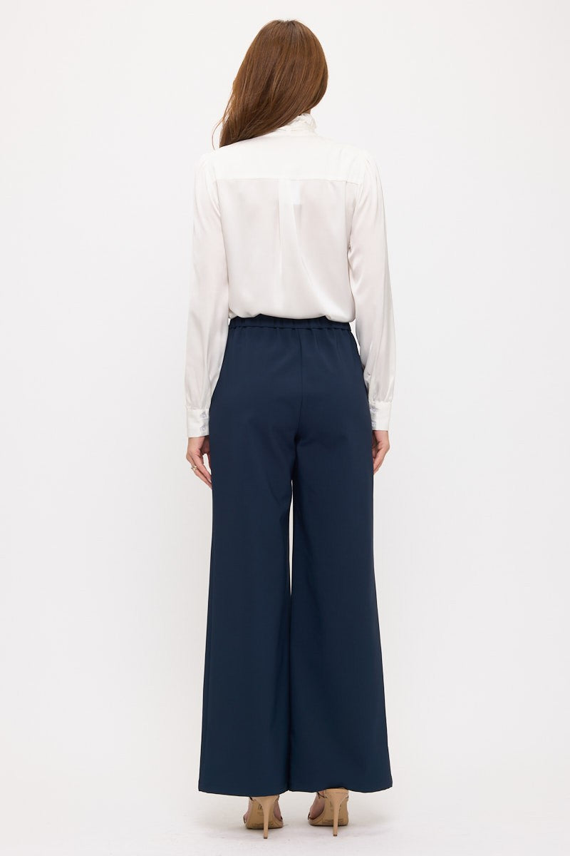Lesile Solid Ruffle Blouse