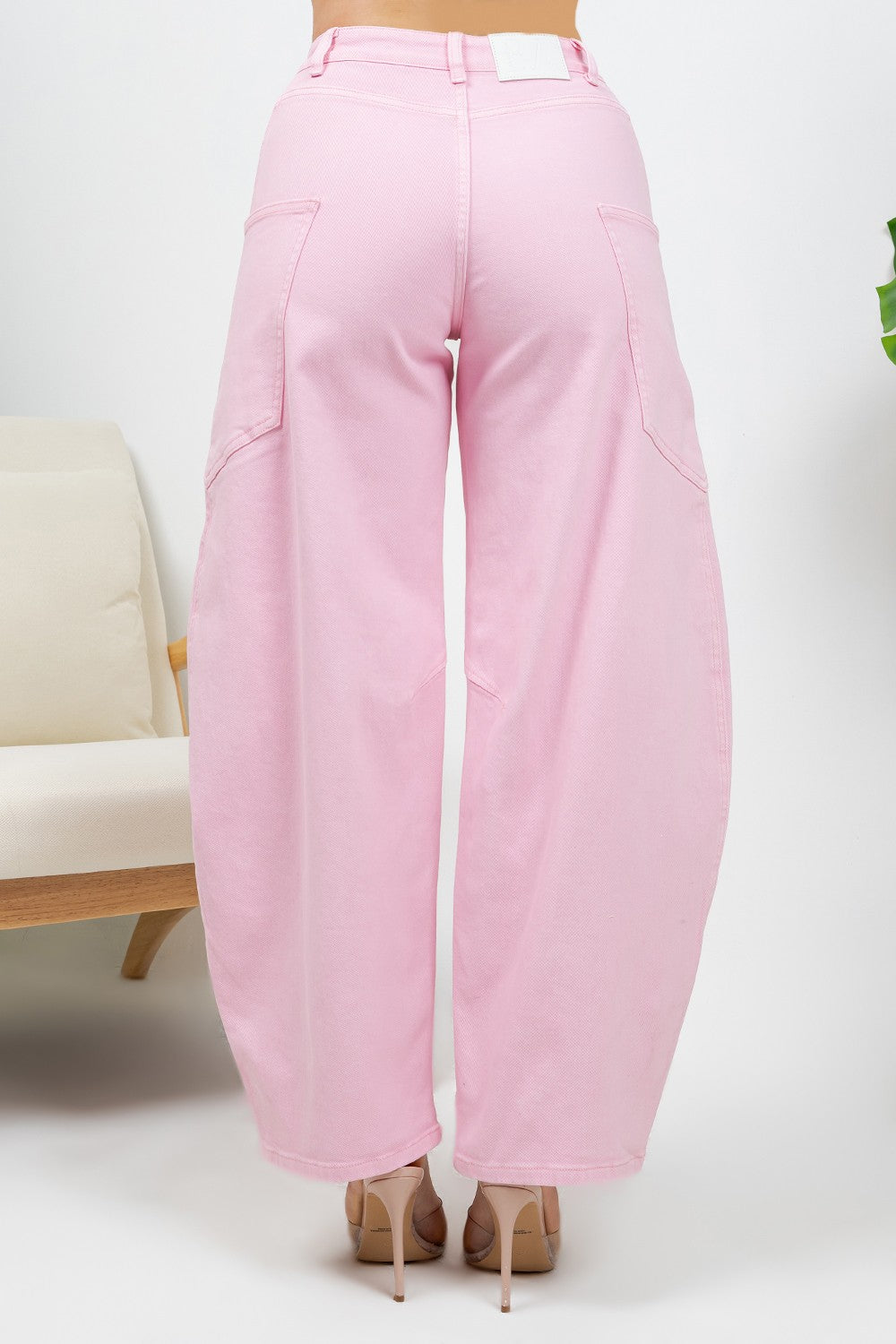 Rosalia High Waist Barrel Wide Leg Denim Jean