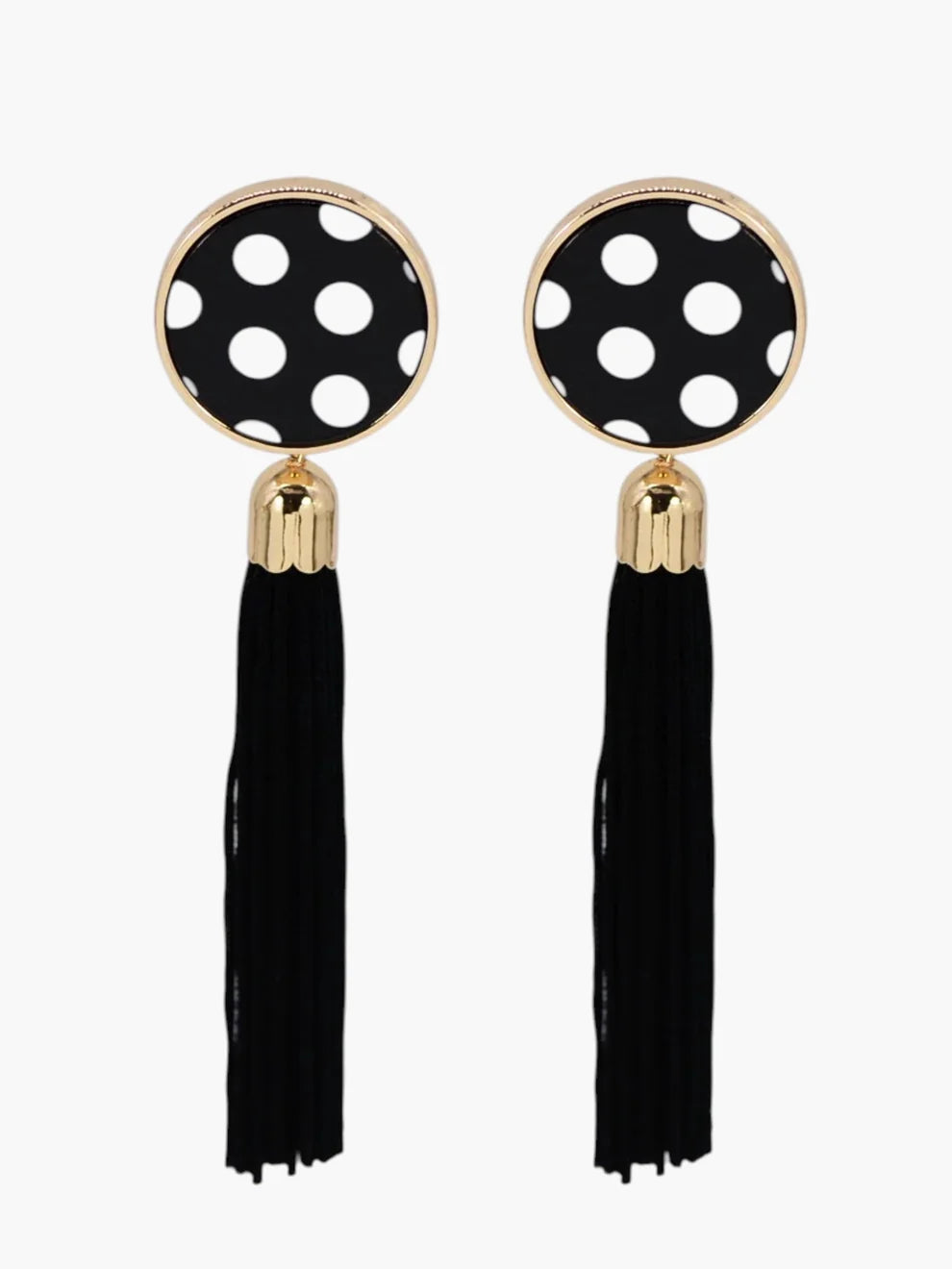 Polka Dot Tassel Earrings