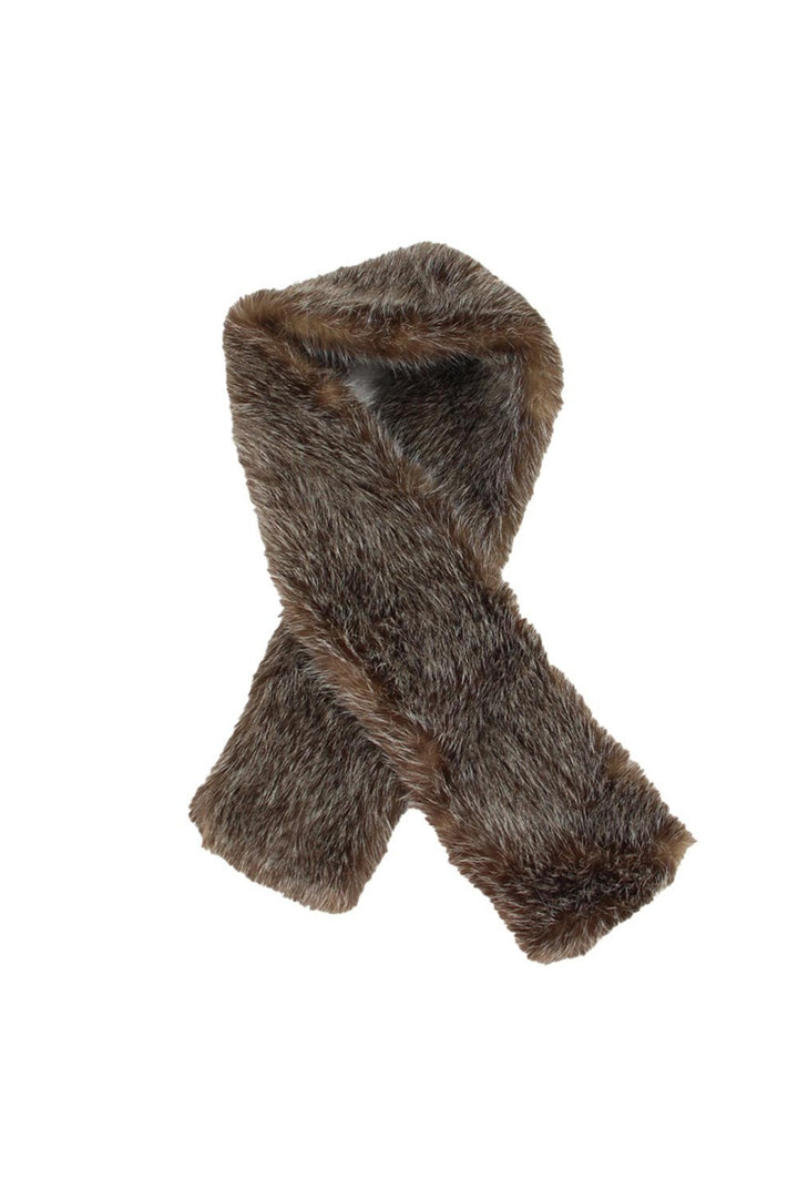 Plush Faux Fur Pull-through Winter Scarf