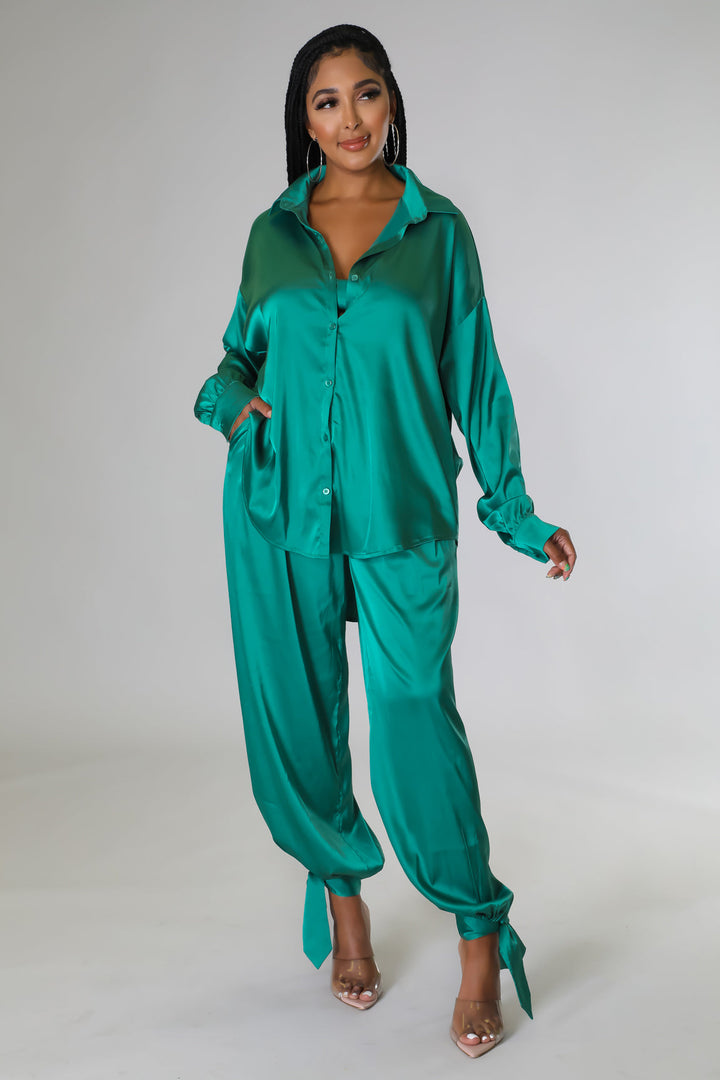 Bra Top, Pants & Shirt Set