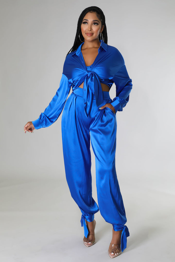 Bra Top, Pants & Shirt Set