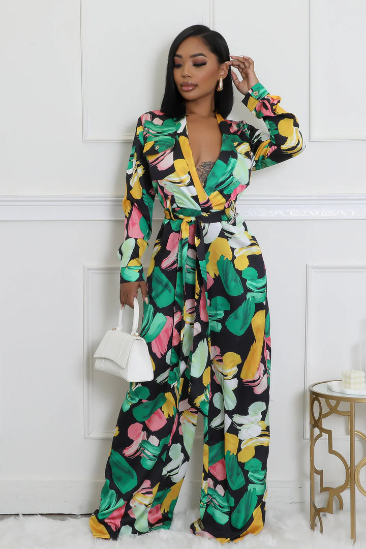 Color Print Jumpsuit