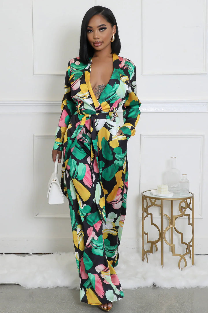 Color Print Jumpsuit