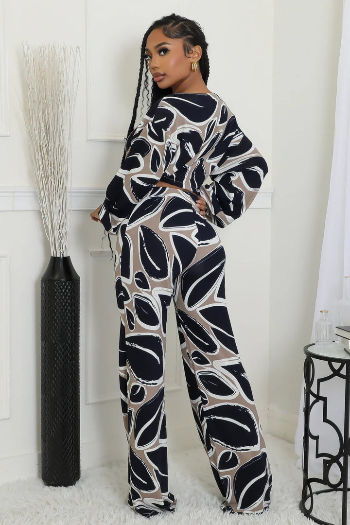 LS Crop Top & Pants Set