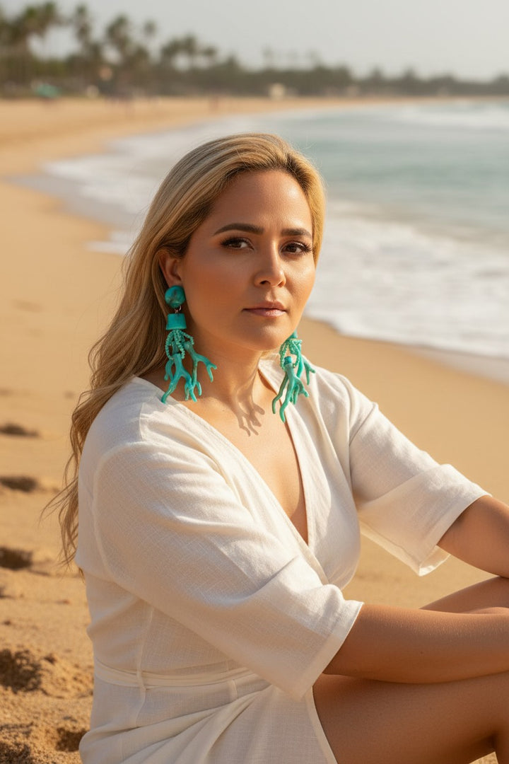 Coral Earrings