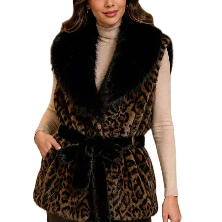FAUX FUR SHAWL COLLAR VEST