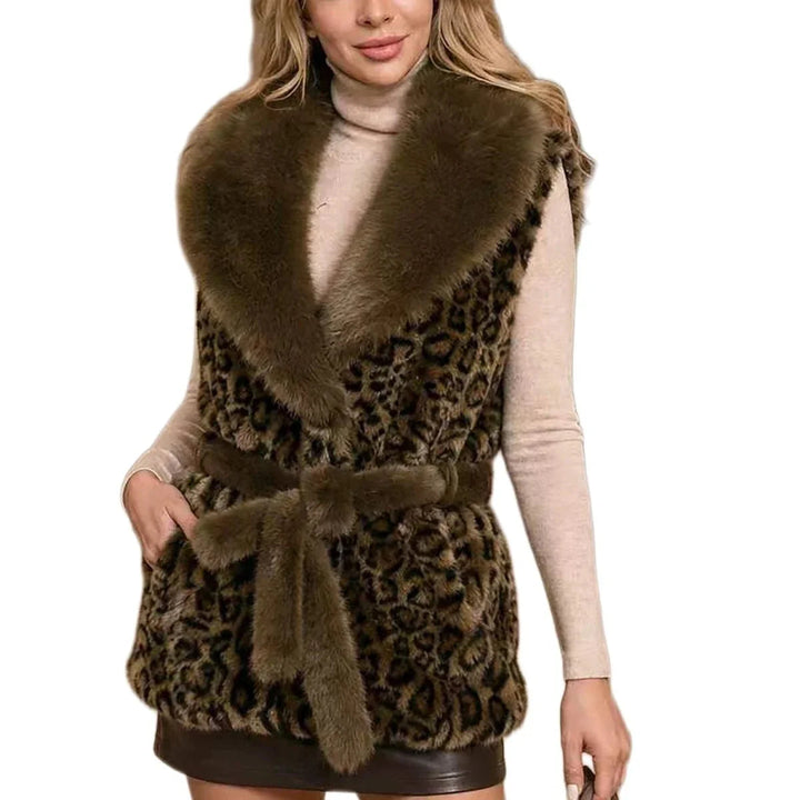 FAUX FUR SHAWL COLLAR VEST