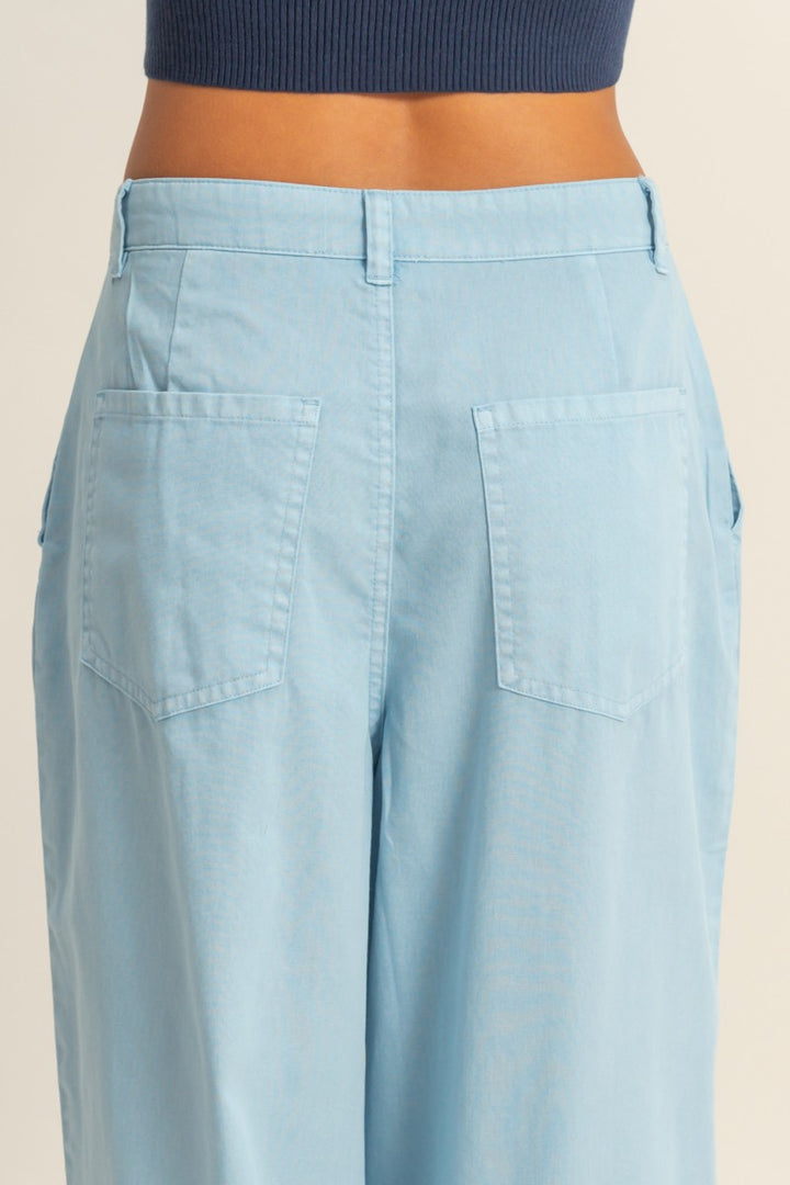 High Waist Basic Wide Leg Pants
