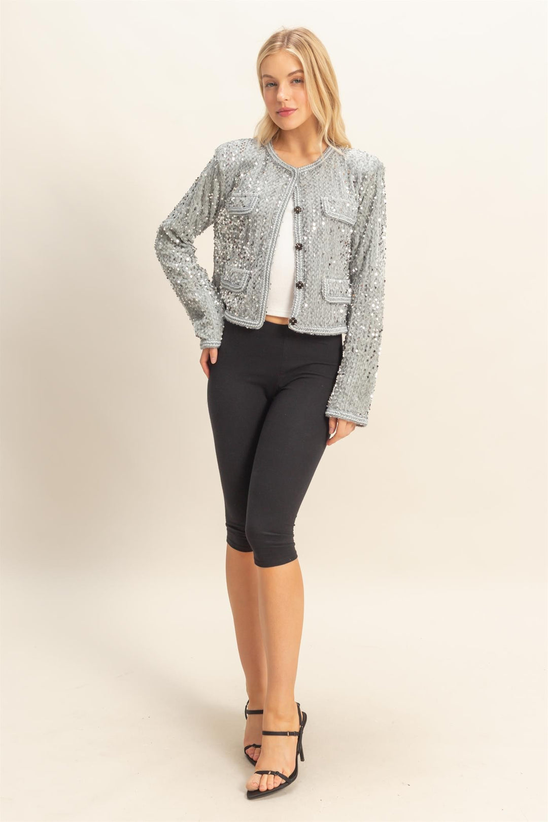 Sequined Detail Jacket