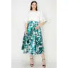 Midi Skirt Abstract Print