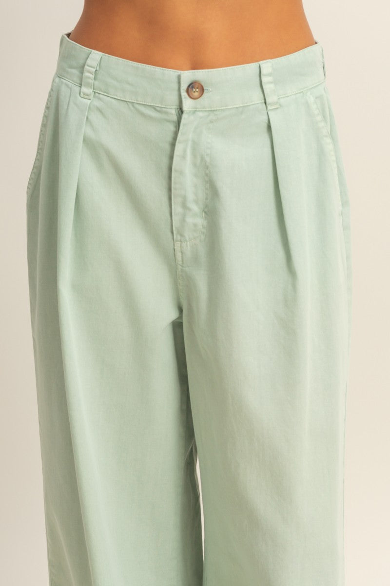 High Waist Basic Wide Leg Pants