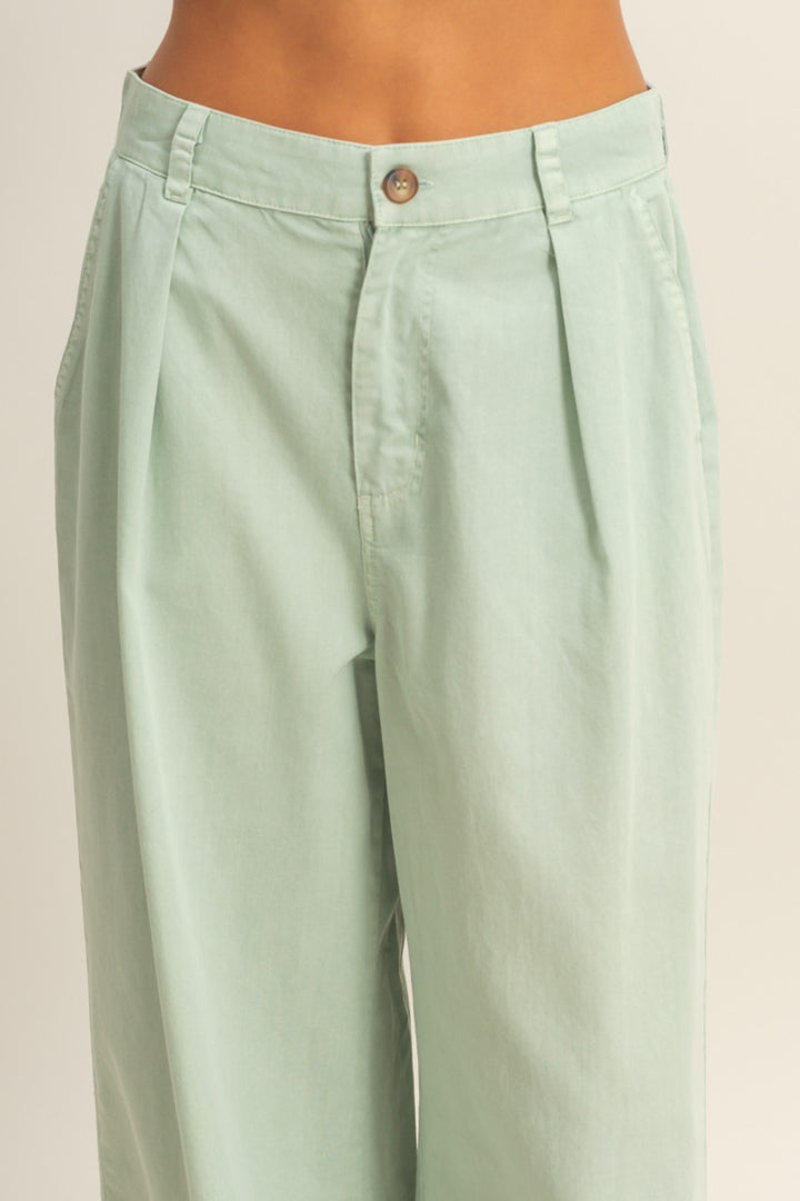 High Waist Basic Wide Leg Pants