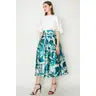Midi Skirt Abstract Print