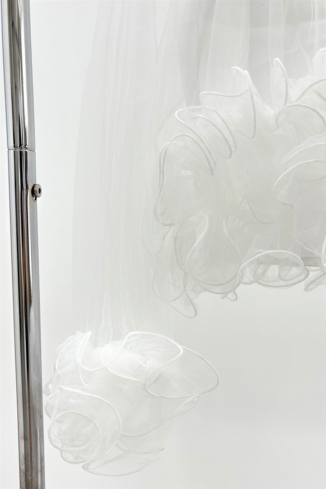 2-pcs Sheer Ruffle Trim Blouse