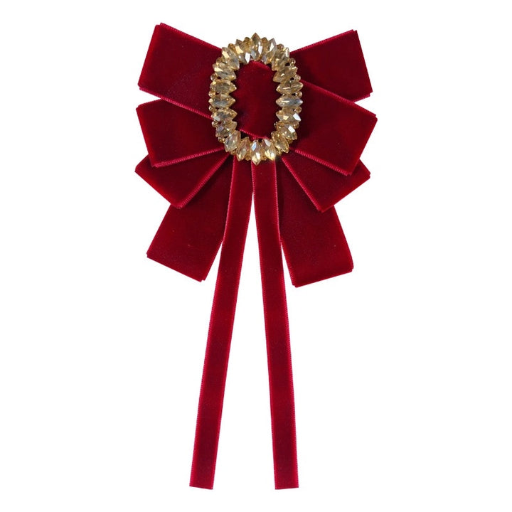 Vintage Velvet Rhinestone Bow Tie