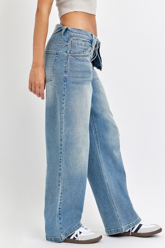 The Vintage Low Jean with Asymmetric Waist Band