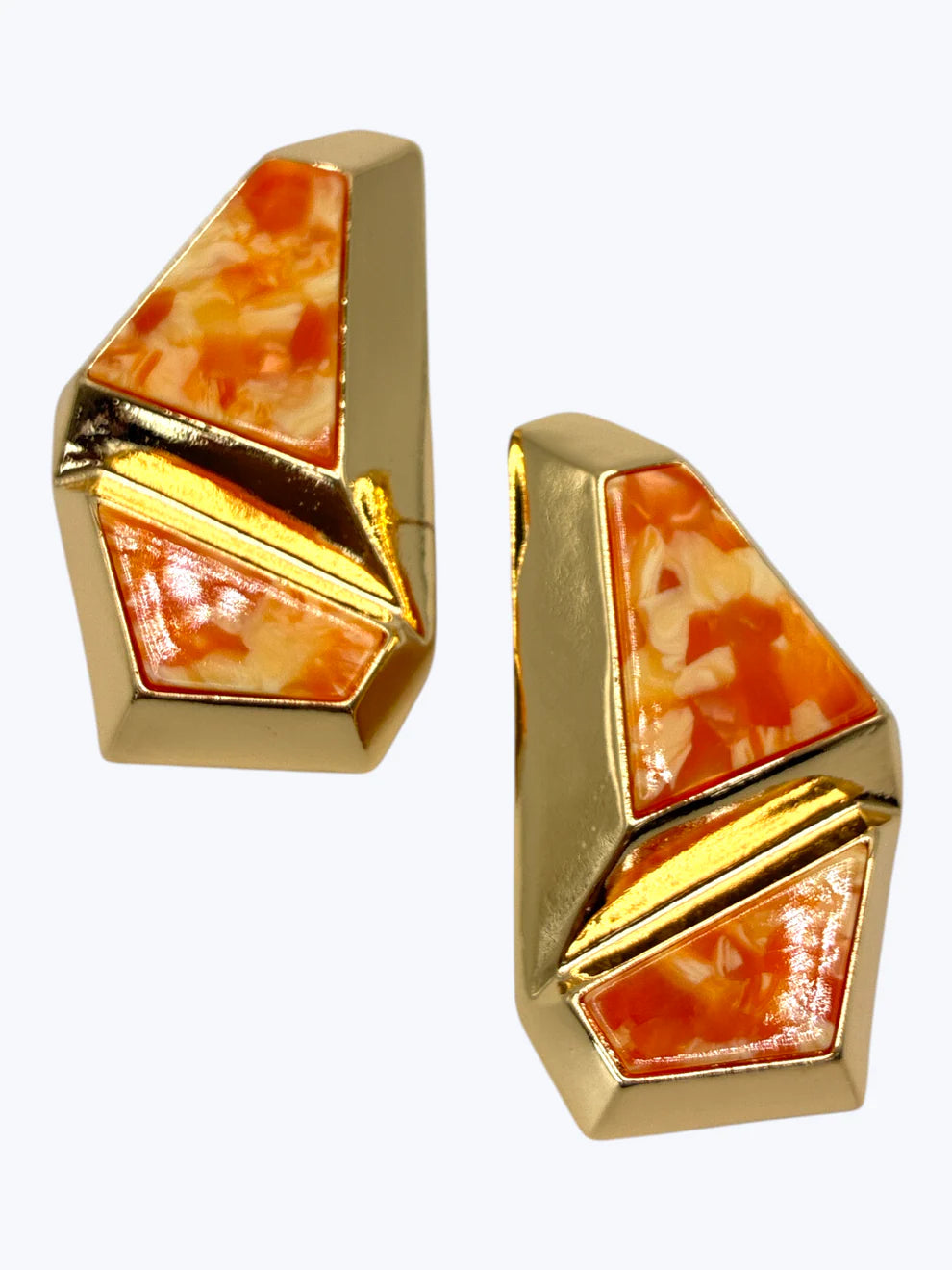 Acrylic Geometric Post Earrings