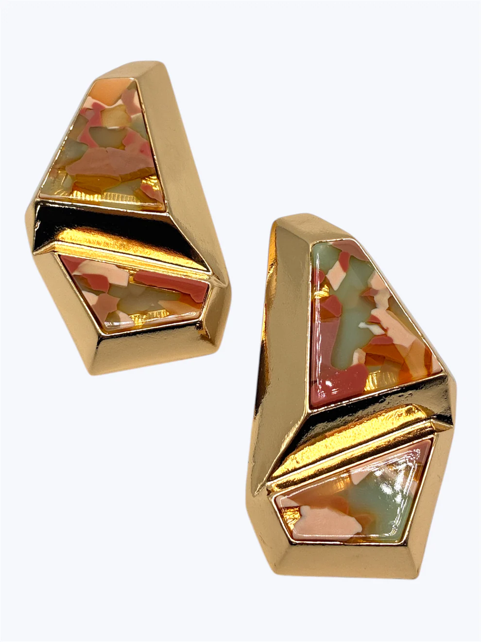 Acrylic Geometric Post Earrings