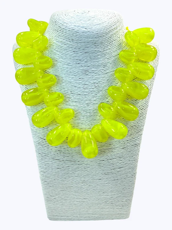 Acrylic Teardrop Short Necklace