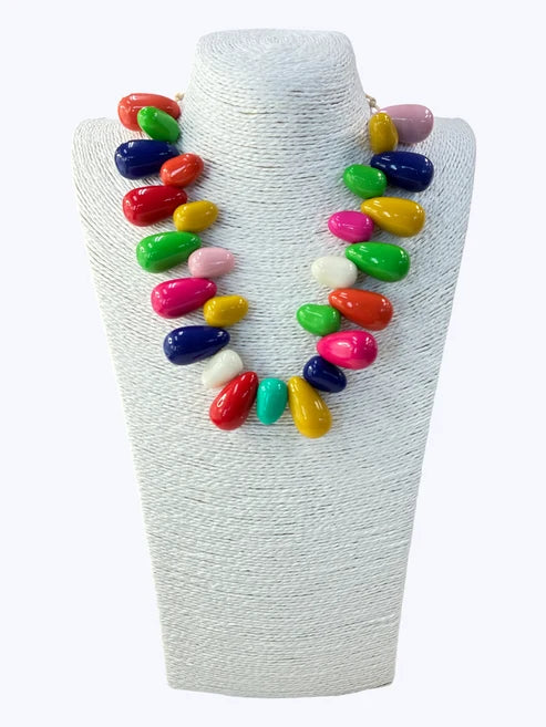 Acrylic Teardrop Short Necklace