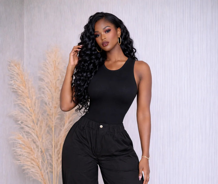 SOLID SLEEVELESS BODYSUIT