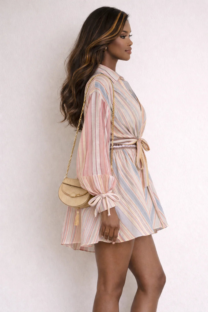 STRIPE SHIRT MINI DRESS