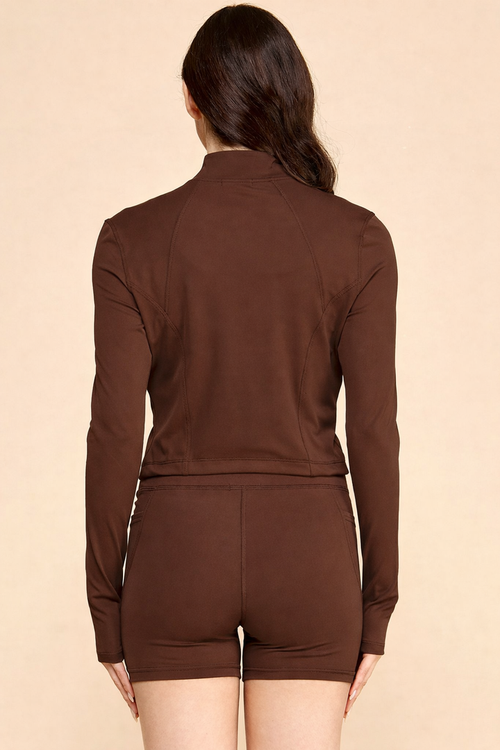 YOGA FABRIC JACKET & SHORTS SET