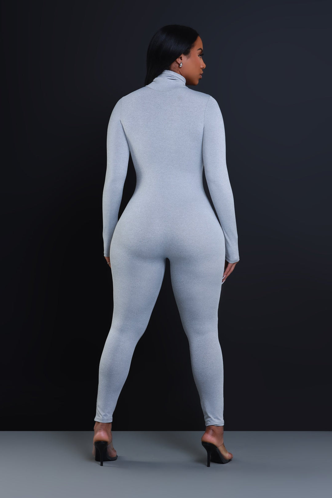 Solid Mockneck Jumpsuit