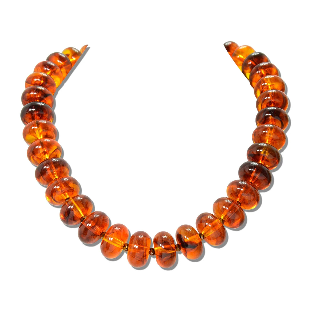 CHUNKY RESIN RONDELLE BEAD NECKLACE