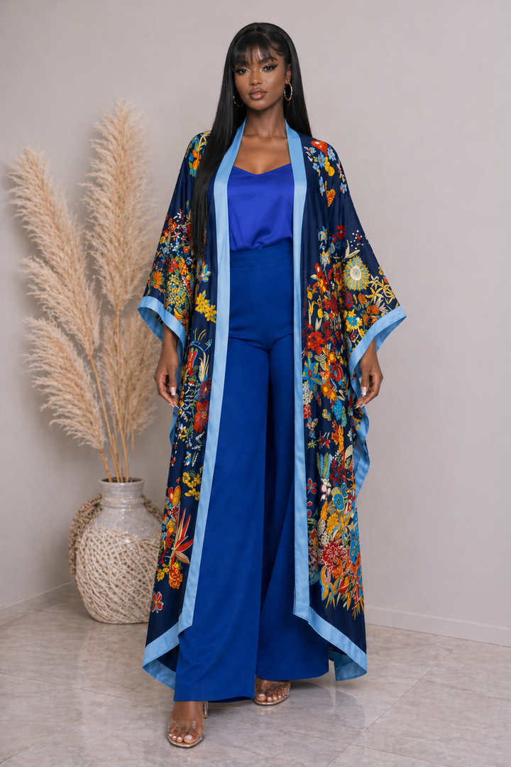 Boho Floral Kimono Cover Up