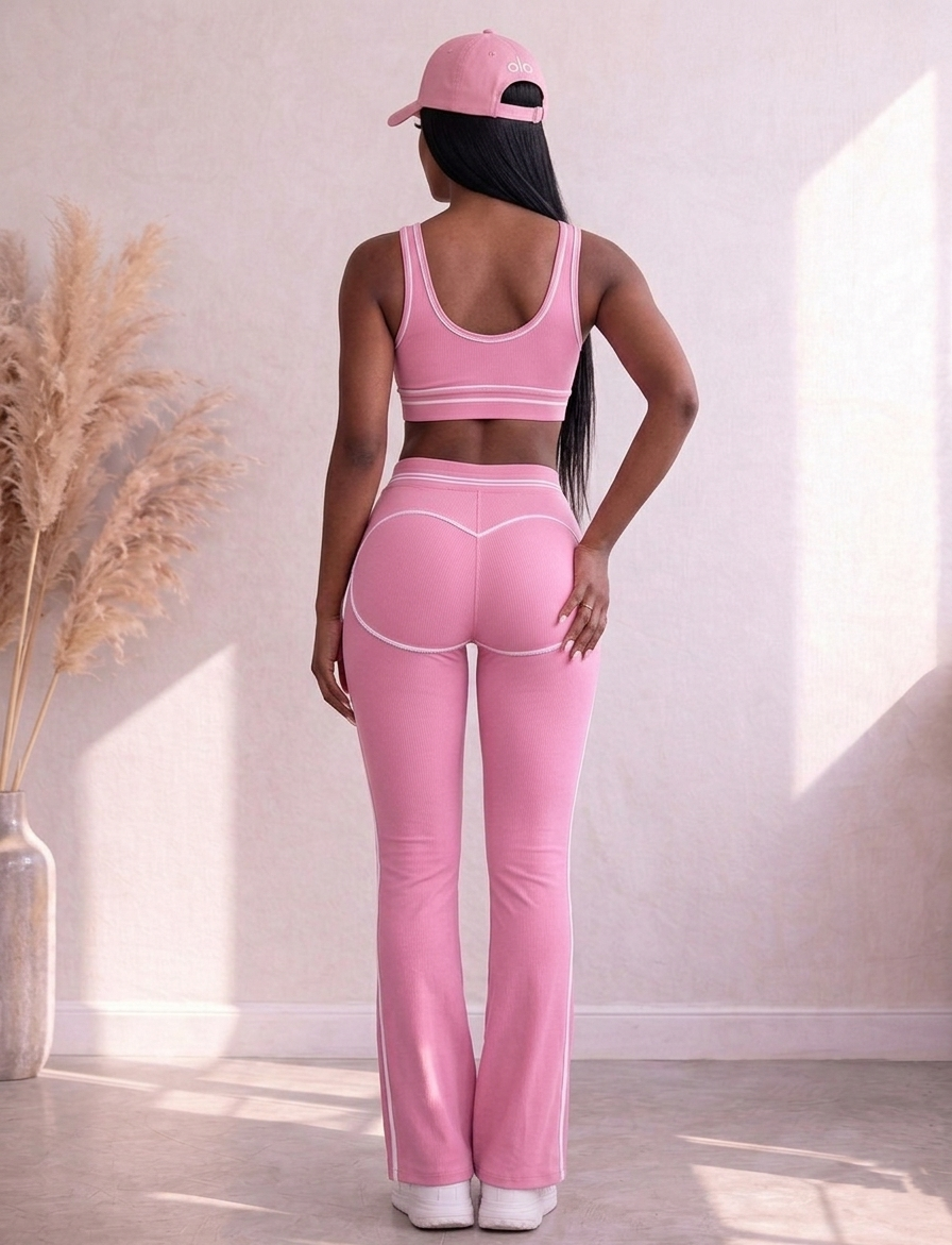 YOGA BRA TOP & FLARE PANTS SET