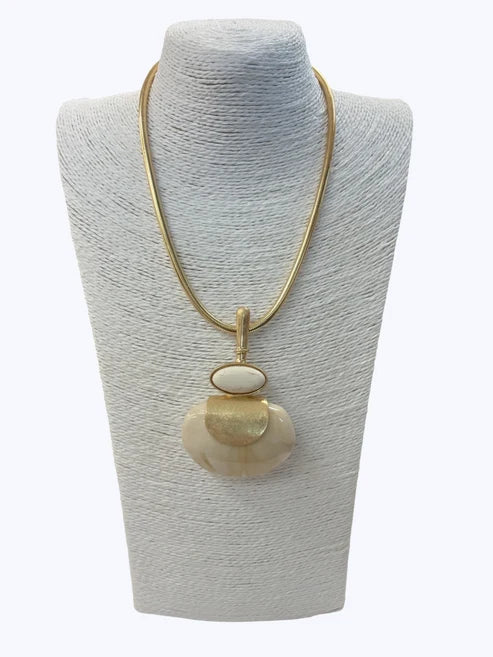 Geometric Double Pendant Necklace