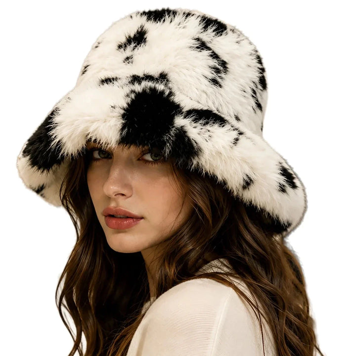COW PRINT BUCKET HAT