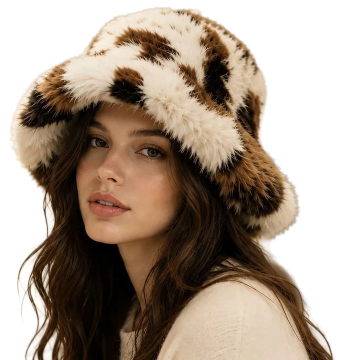 COW PRINT BUCKET HAT