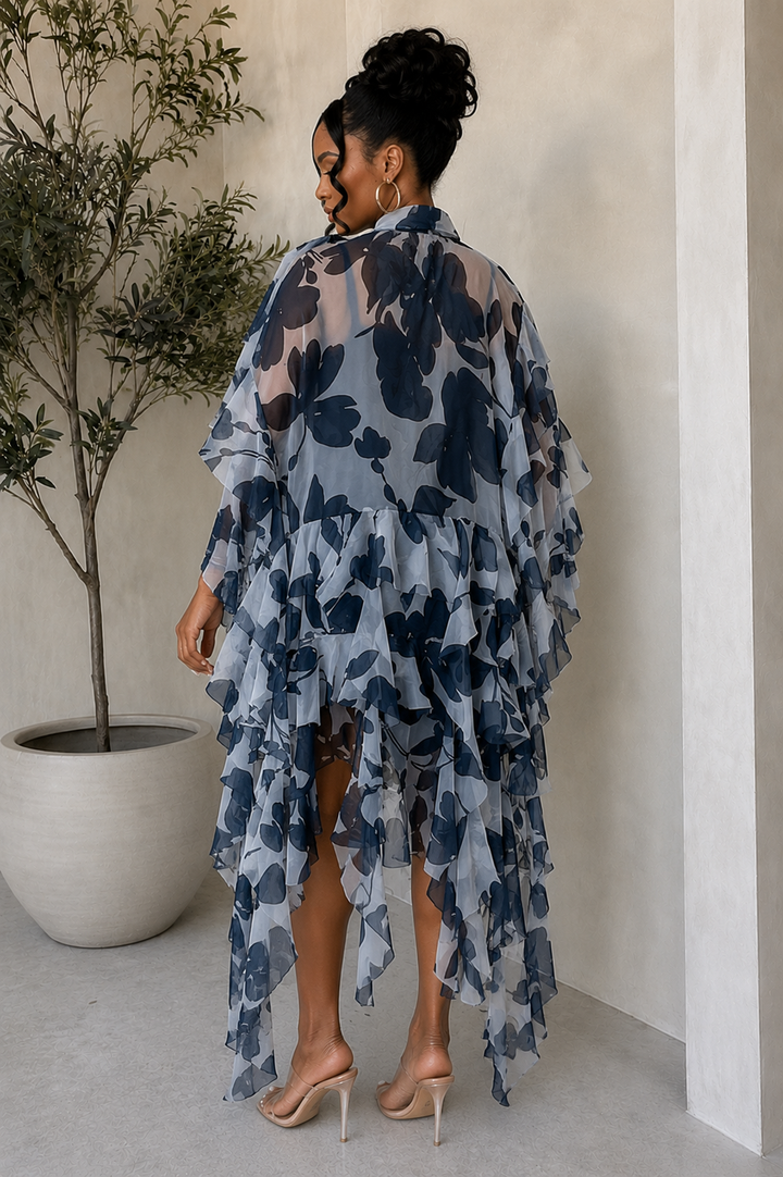 LS BOW TIERED OVERSIZED DUSTER