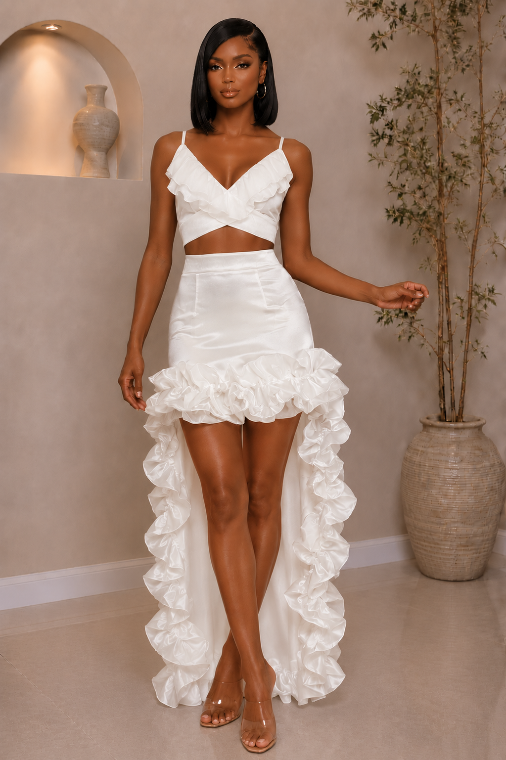 HW RUFFLE MULLET SKIRT