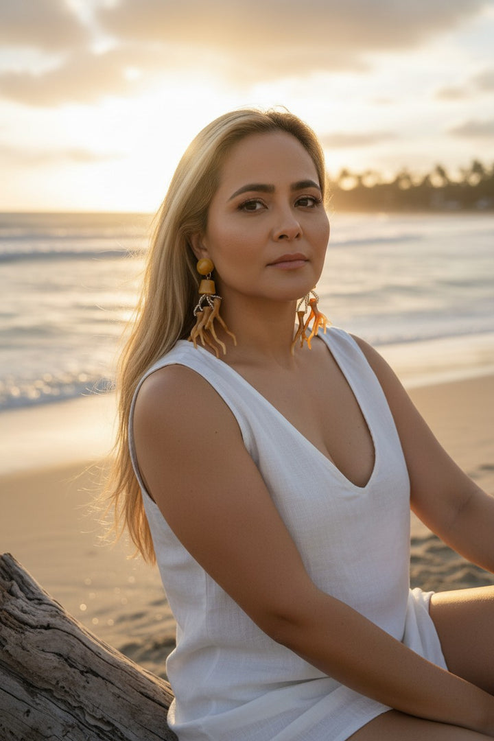 Coral Earrings