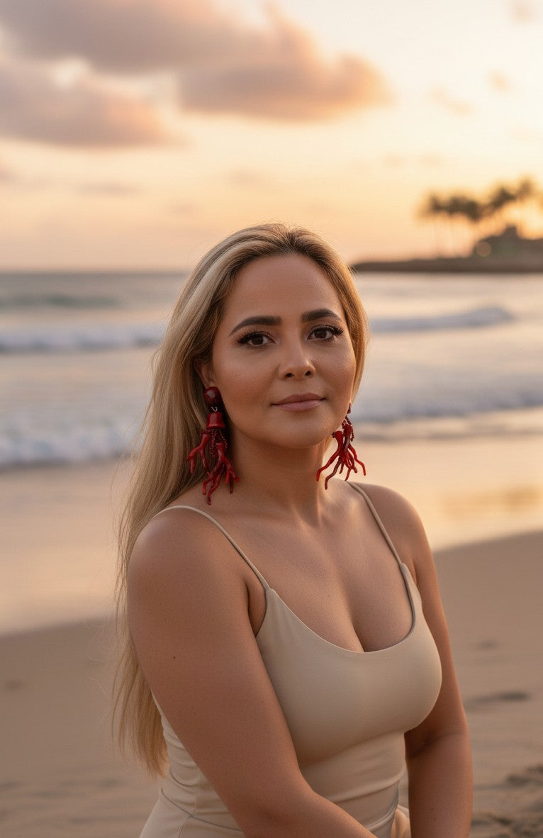 Coral Earrings