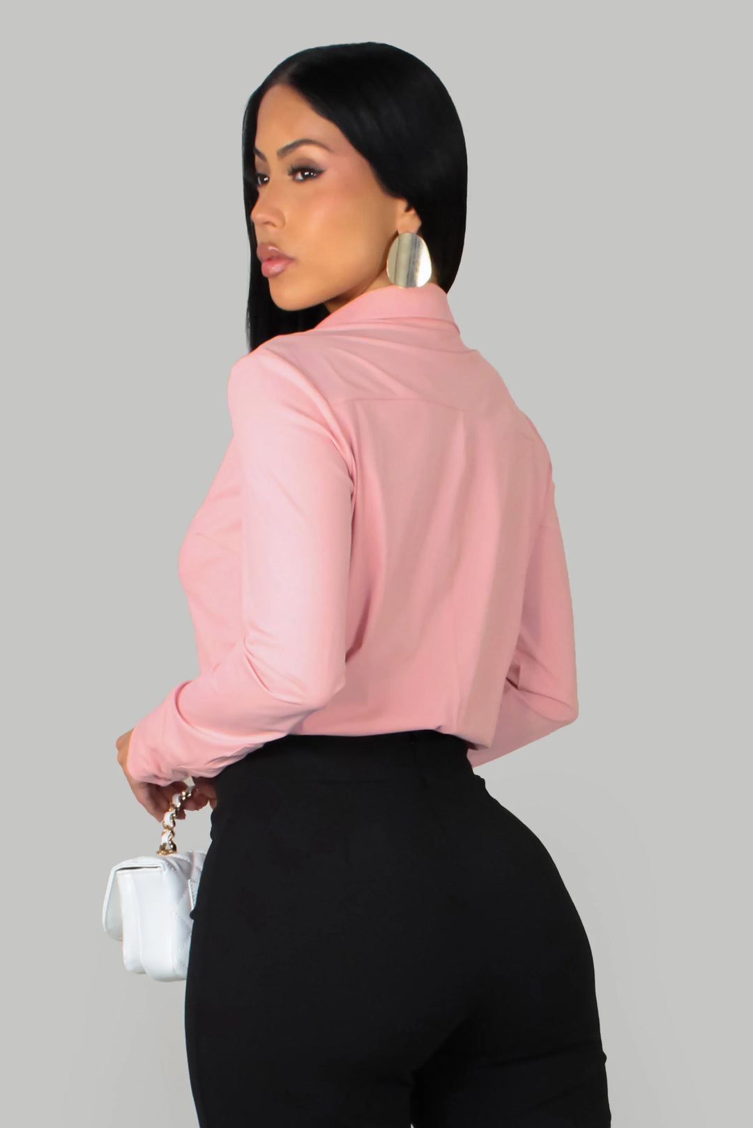 Empower Stretch Long Sleeve Button-up Bodysuit