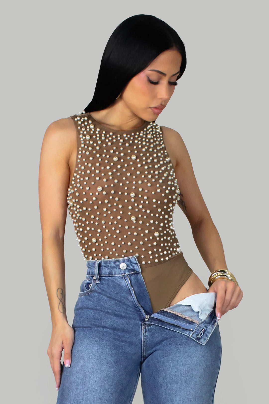 Pearled Bodysuit