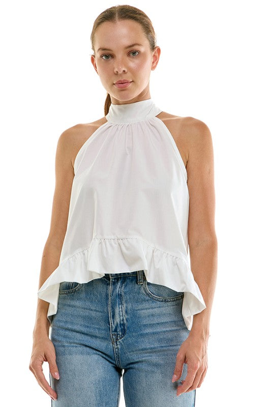 Ruffle Hem Baby Doll Top