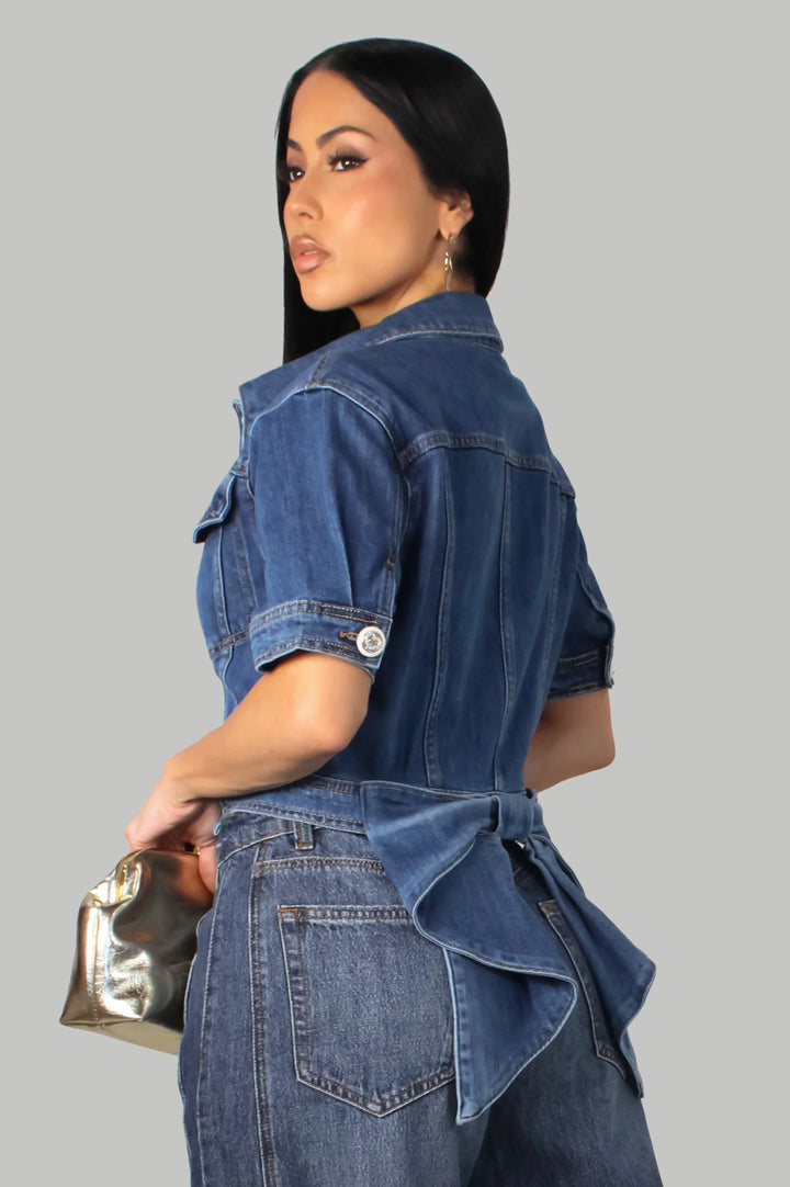 Lacey Denim Top