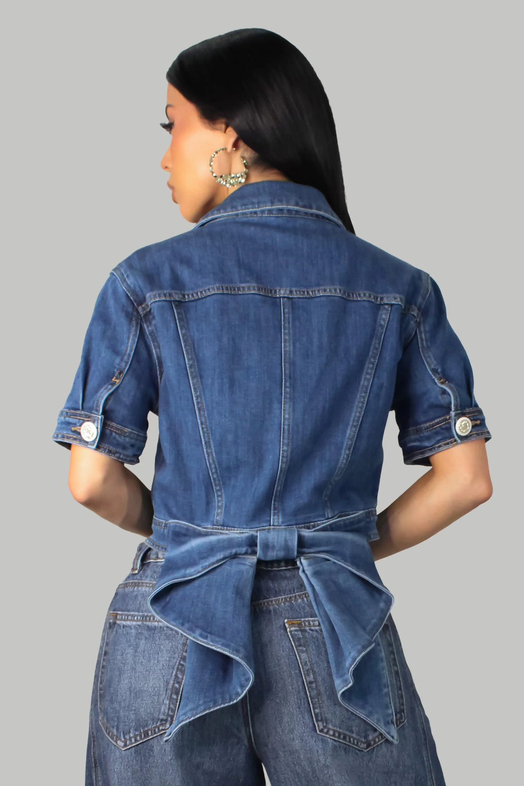 Lacey Denim Top